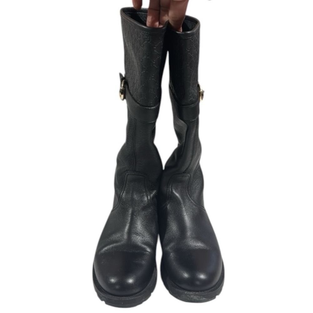 Gucci Boots Black GG Slip On Women’s Size 36 Authentic - Picture 11 of 12